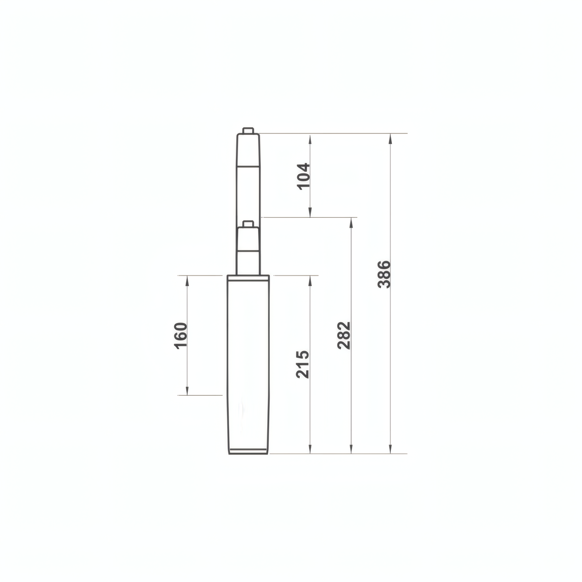 Pistão a Gás Classe 3 115mm para Cadeira de Escritório (Suporta 120kg)