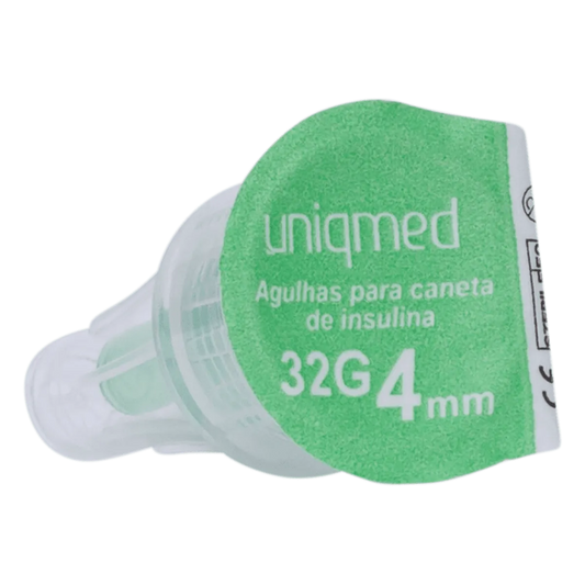 Agulha para Caneta de Insulina Uniqmed 4mm x 32G (0,23mm) - Caixa com 100 unidades