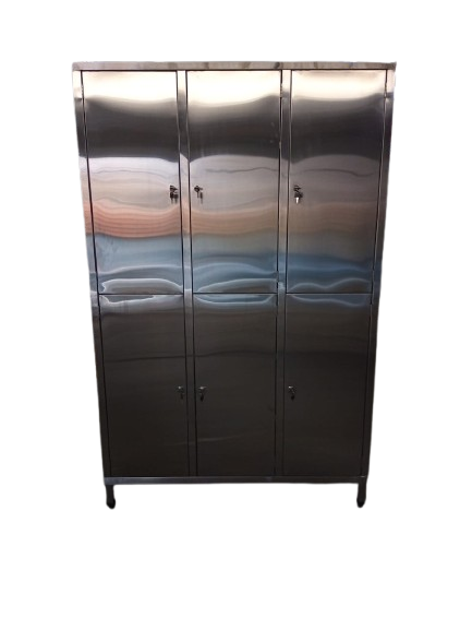 Armário Vestiário em Aço Inox 304 com 6 Portas