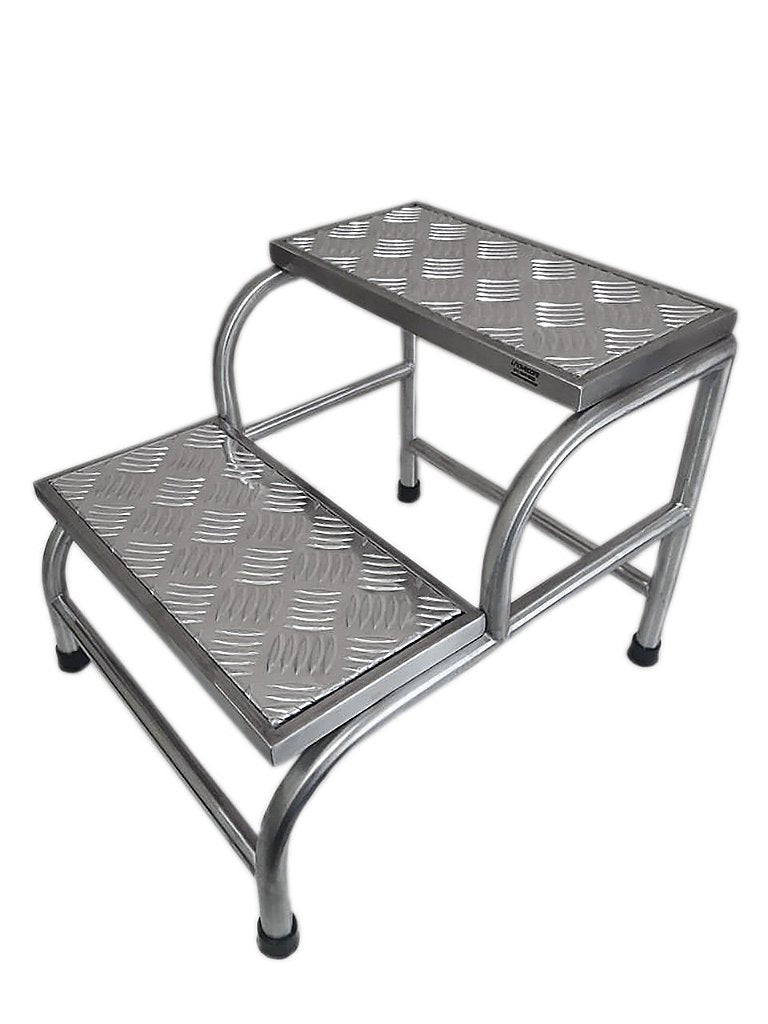 Aluguel - Escada Hospitalar 2 Degraus em Aço Inox