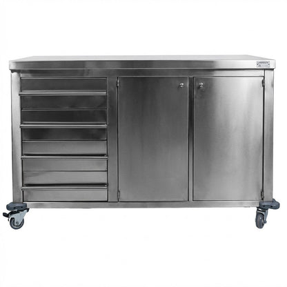 Bancada com Gaveteiro e Armário em Aço Inox 304