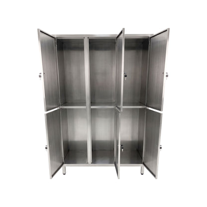 Armário Vestiário em Aço Inox com 6 Portas