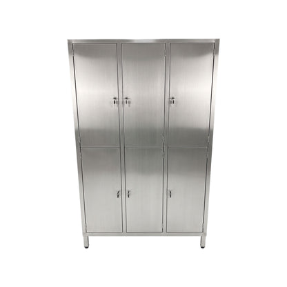 Armário Vestiário em Aço Inox com 6 Portas