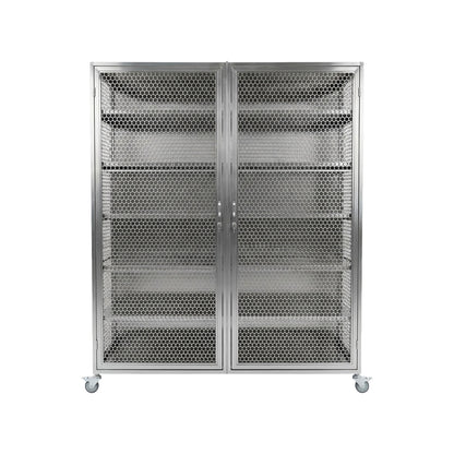 Armário Tela em Aço Inox 304 com 5 Prateleiras