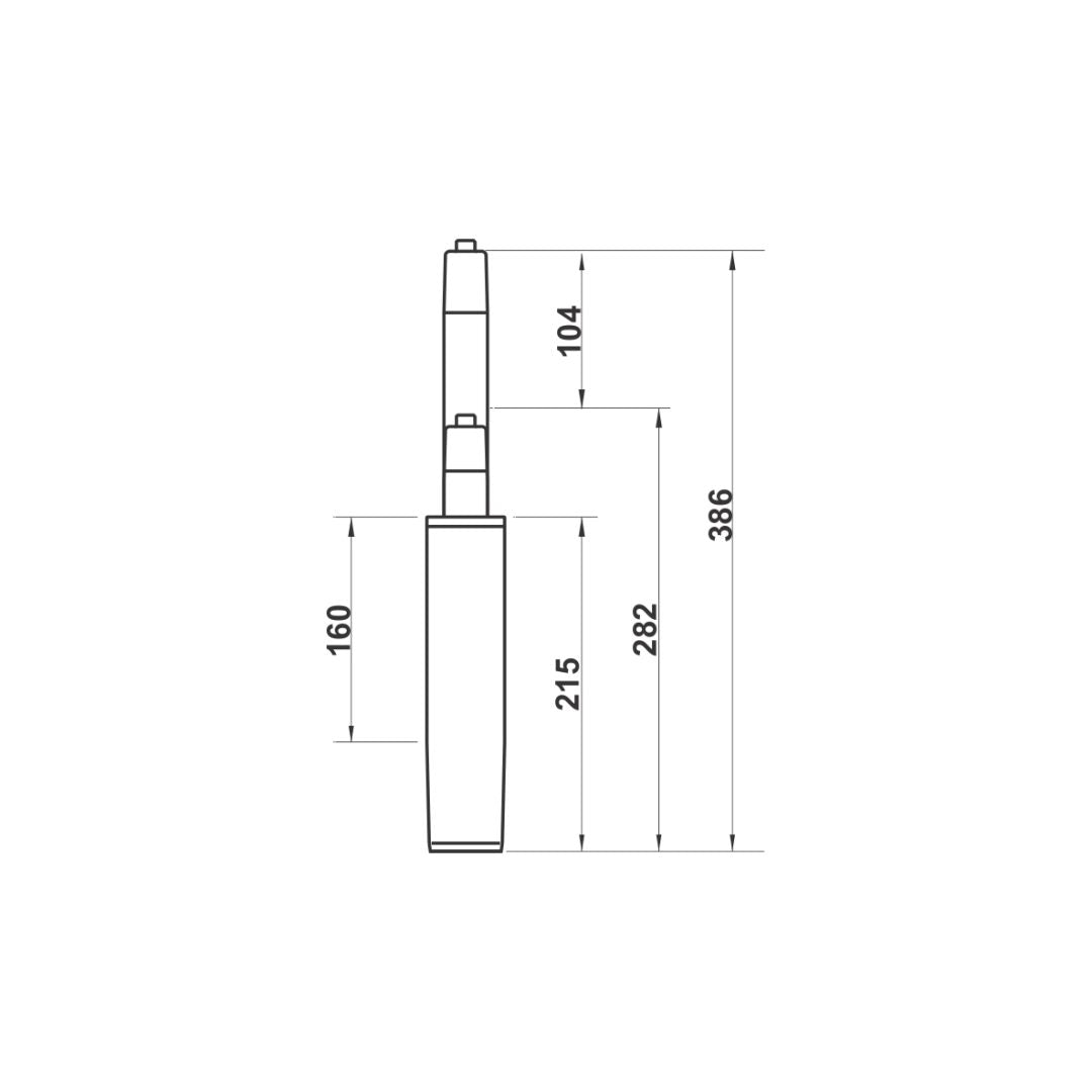 Pistão a Gás Classe 3 115mm para Cadeira de Escritório (Suporta 120kg)