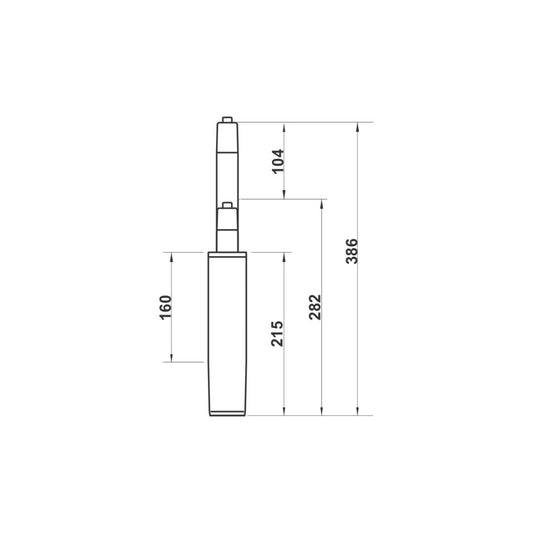 Pistão a Gás Classe 3 115mm para Cadeira de Escritório (Suporta 120kg)
