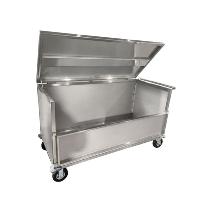 Carro para Transporte em Aço Inox com Rodas Pneumáticas