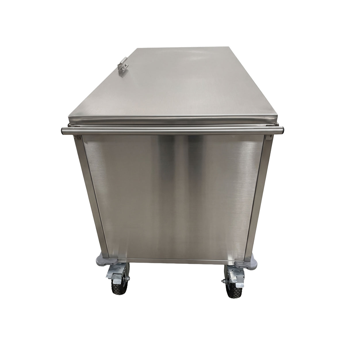 Carro para Transporte em Aço Inox com Rodas Pneumáticas