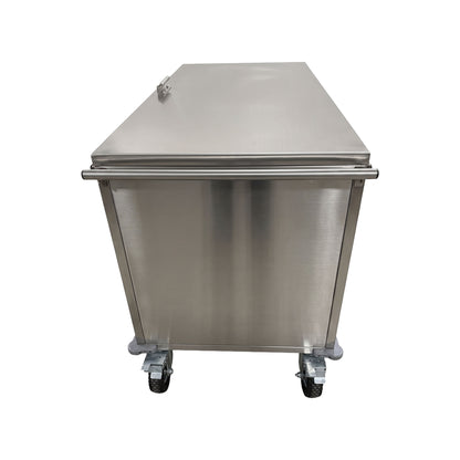 Carro para Transporte em Aço Inox com Rodas Pneumáticas