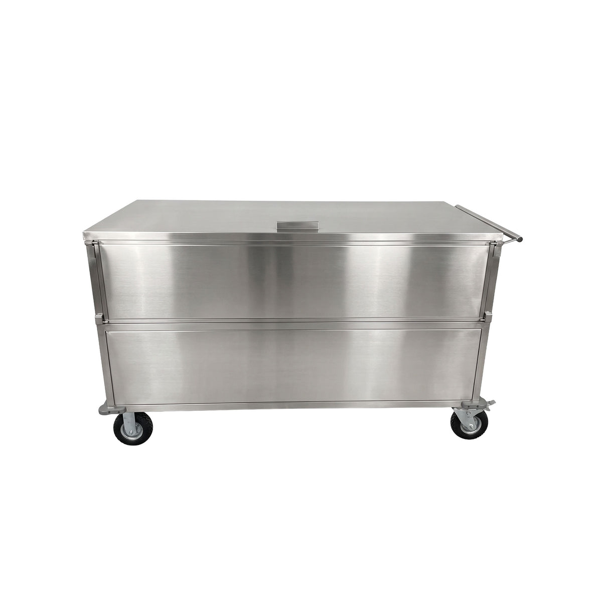 Carro para Transporte em Aço Inox com Rodas Pneumáticas