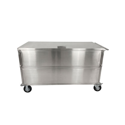 Carro para Transporte em Aço Inox com Rodas Pneumáticas