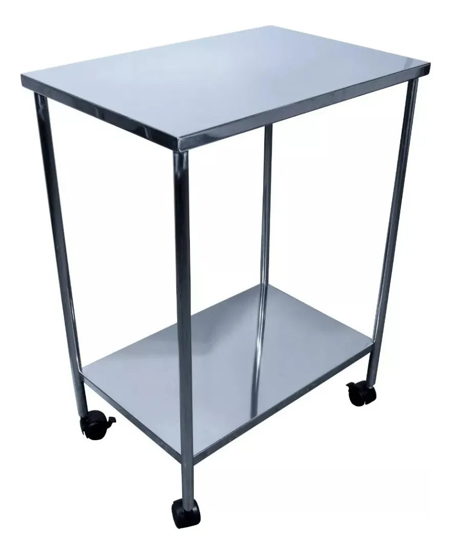 Aluguel - Mesa Auxiliar Hospitalar em Aço Inox 60×40