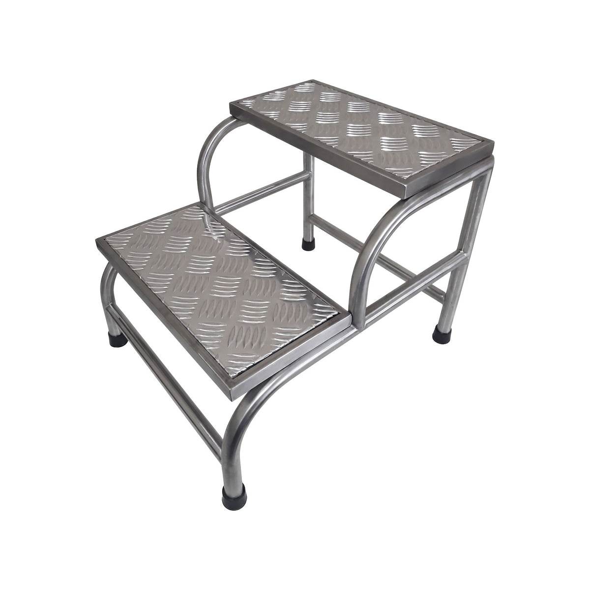 Escada Hospitalar 2 Degraus em Aço Inox