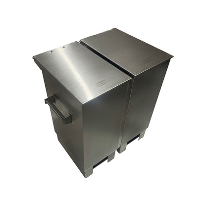 Lixeira Dupla com Pedal em Aço Inox 304