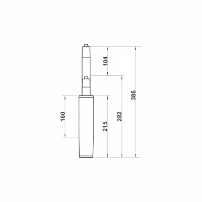 Pistão a Gás Classe 3 115mm para Cadeira de Escritório (Suporta 120kg)