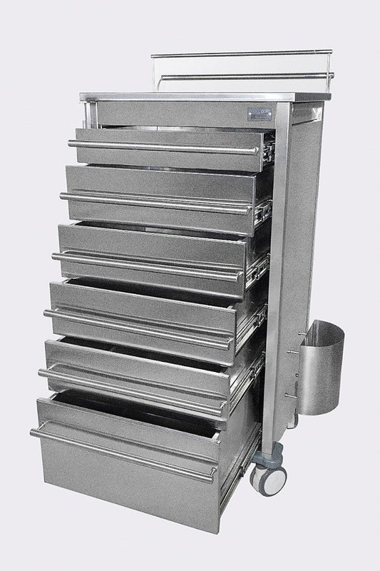 Gaveteiro Móvel em Aço Inox 304 com Corrediças Telescópicas