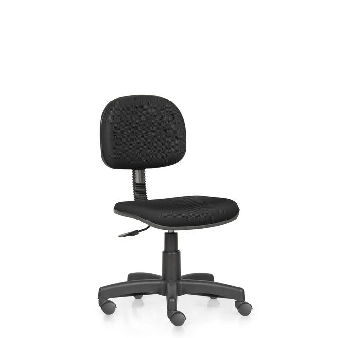 Cadeira secretária giratória com ajuste de altura para escritório e home office preta
