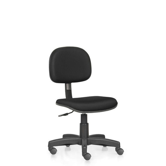 Cadeira secretária giratória com ajuste de altura para escritório e home office preta